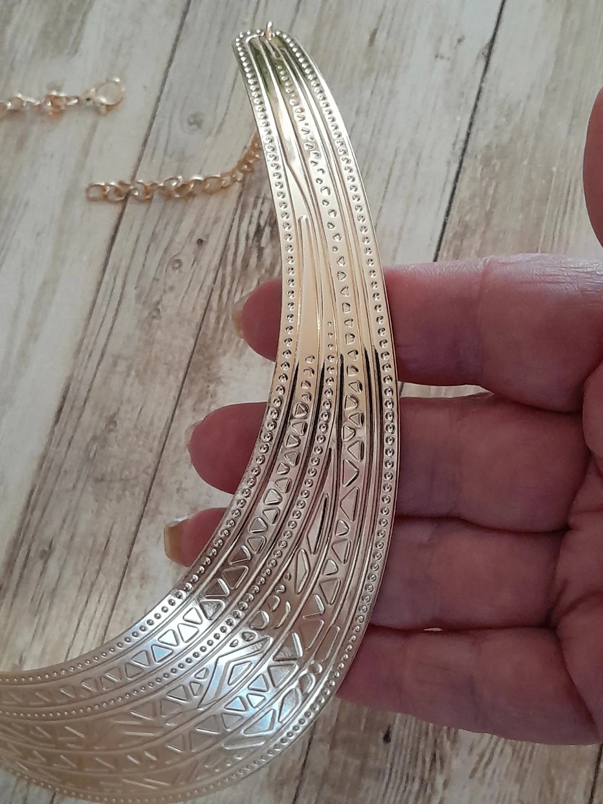 Collier ras du cou, vergulde, Boheemse stijl – photo 8